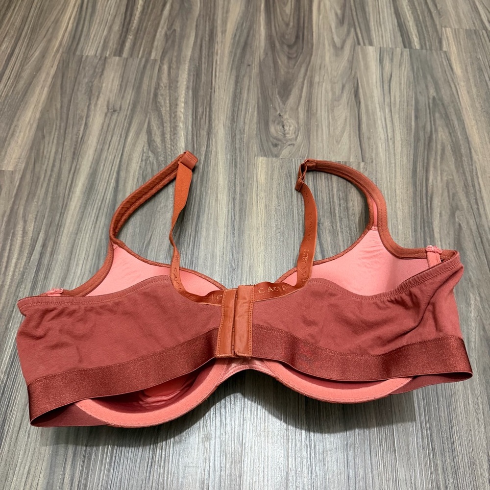 Cacique lightly lined T-shirt True Embrace orange Bra 42DD plus size - Picture 6 of 12
